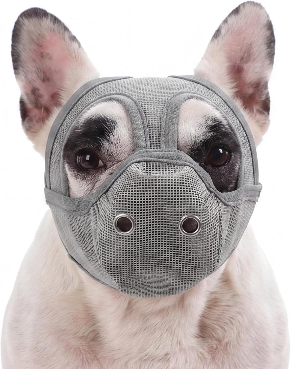 Muilkorf voor Franse bulldog - muilkorf voor honden met korte neus - ShopVlot