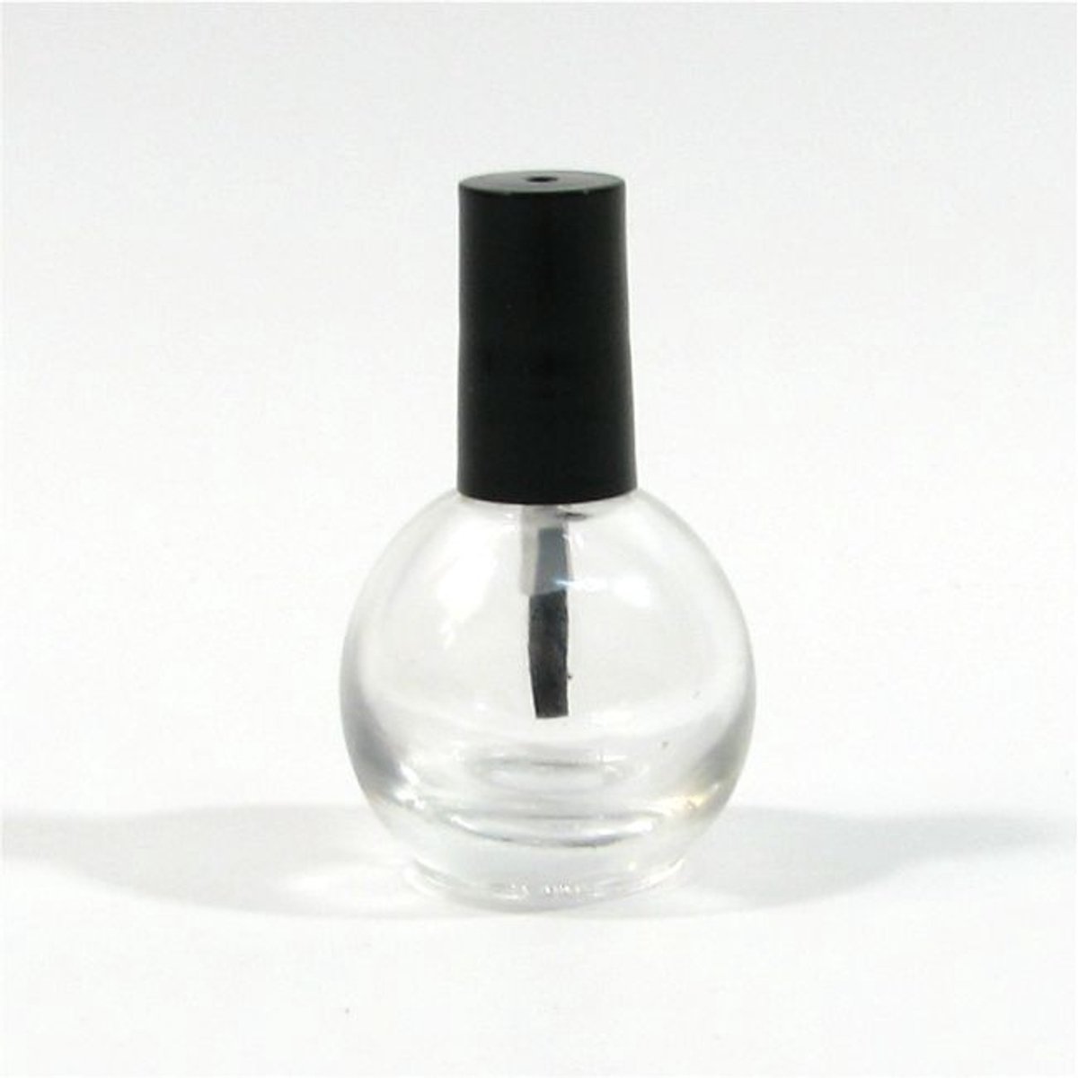 10x Glazen Flesjes Rond 11,5ml met Kwastje - Transparant