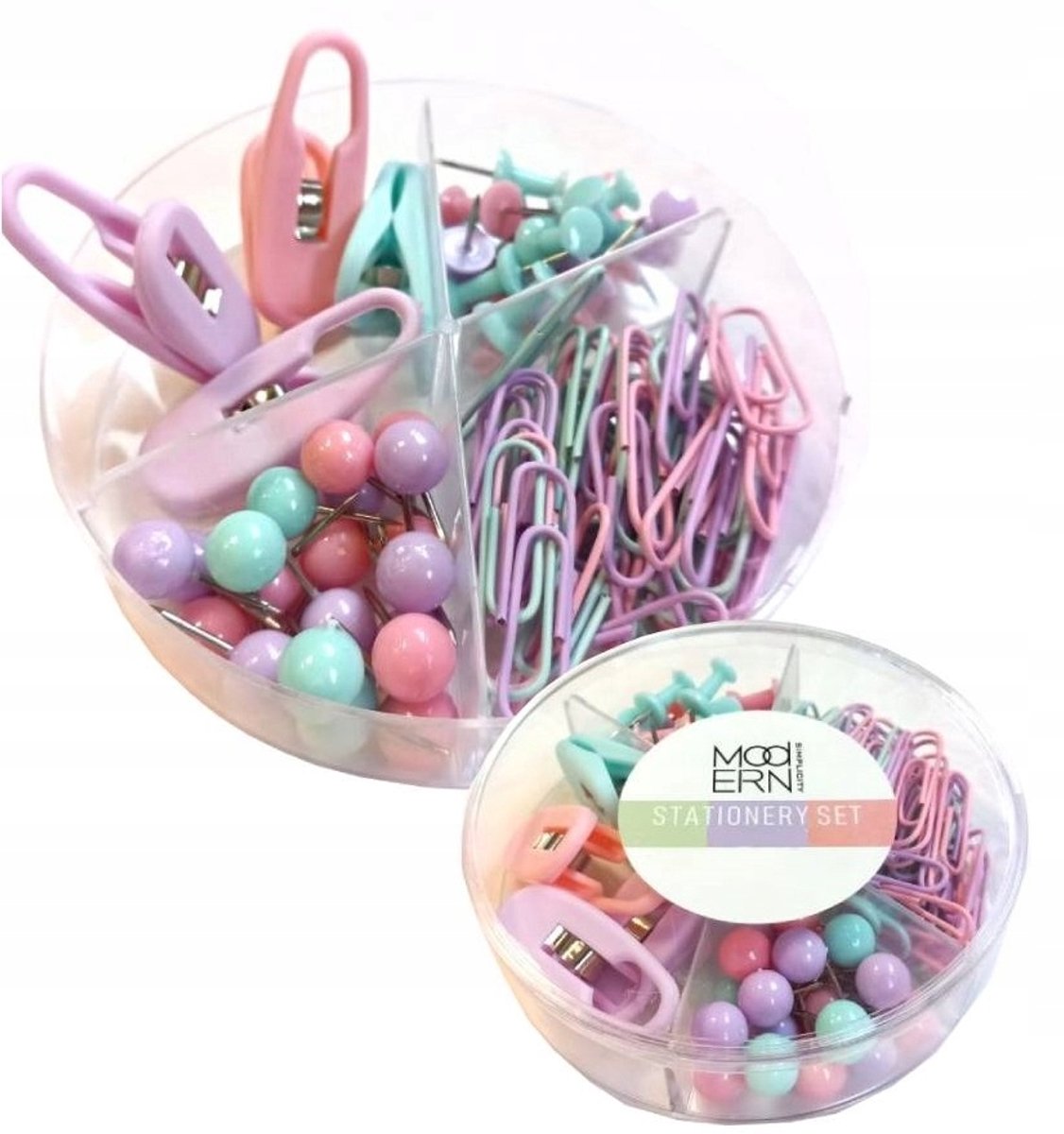 Pastel Kleuren Kantoorset: Punaises & Paperclips voor Prikborden
