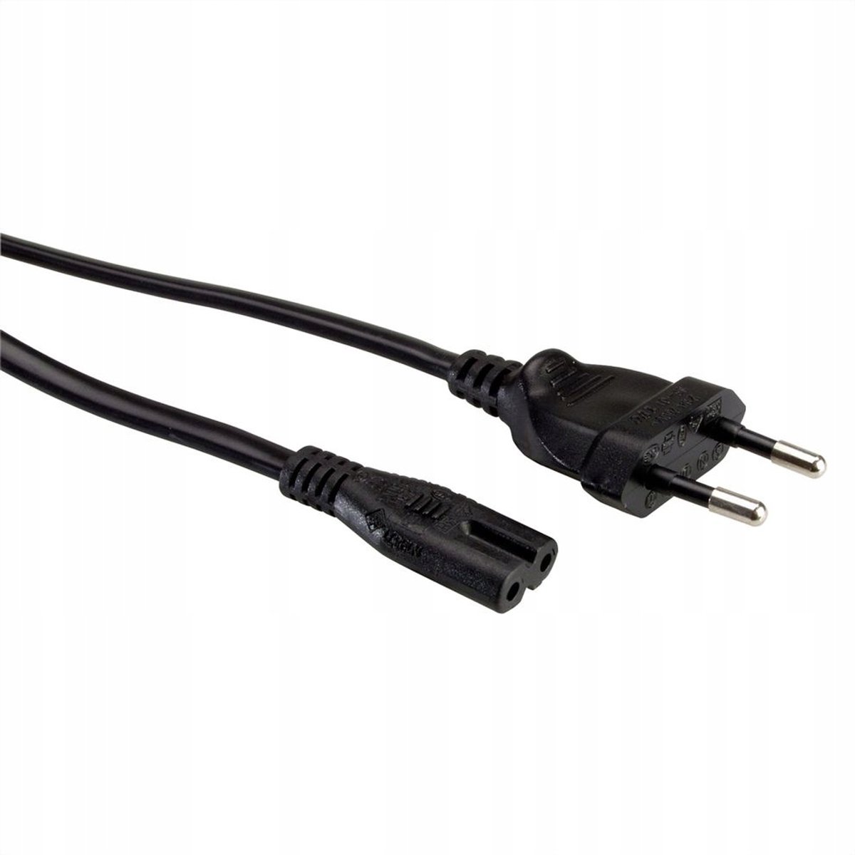 Value Euro Stroomkabel 1.8m Zwart C7 IEC 320