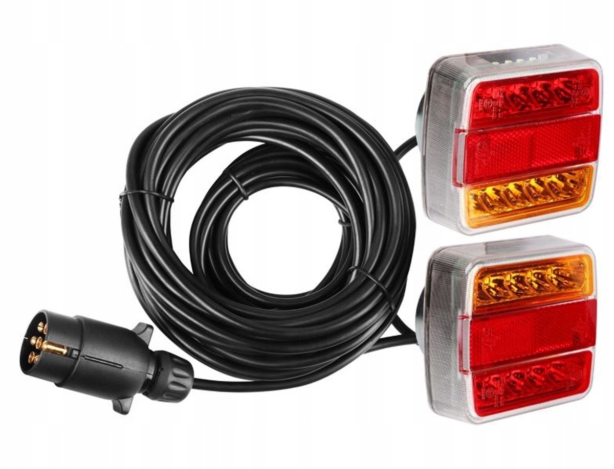 LED achterlichtset magnetisch 7,5m kabel 7-PIN connector