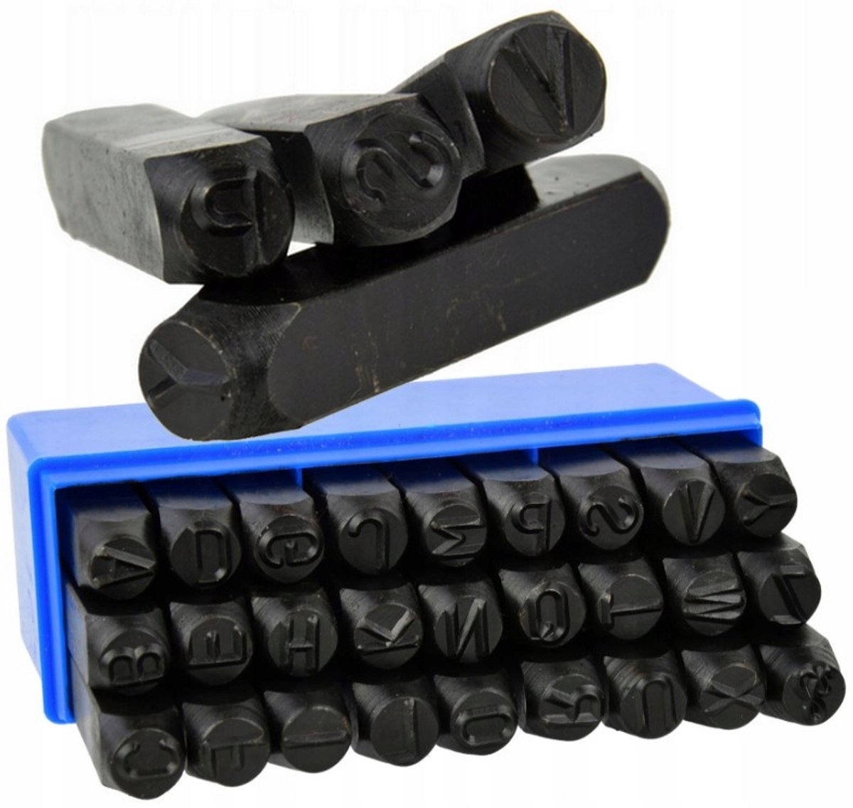Geko Stempelset Letters & Cijfers 10mm Staal 27 Delig met Koffer