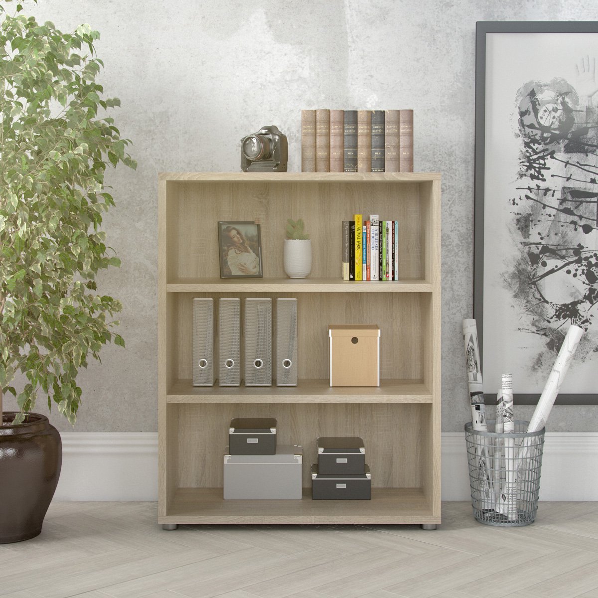 Giga Living Boekenkast Prima - Naturel - 90x45x110cm