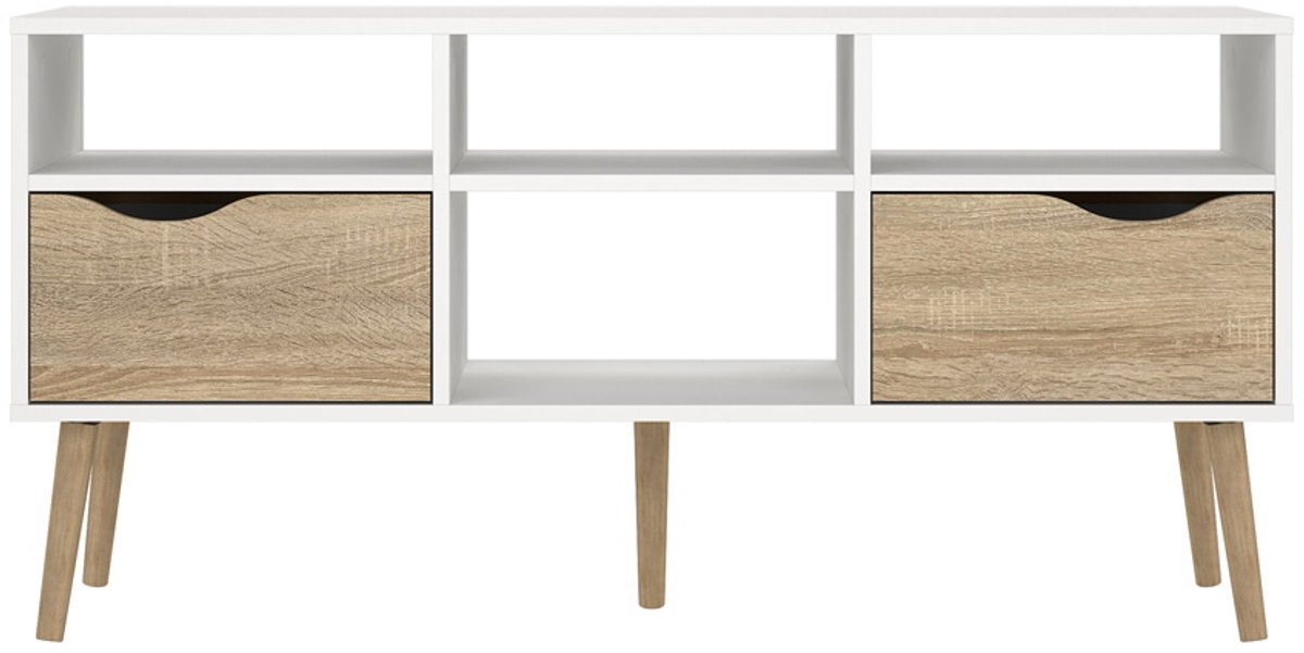 Giga Living Tv-meubel Oslo - Wit/Naturel - 40x120x60cm