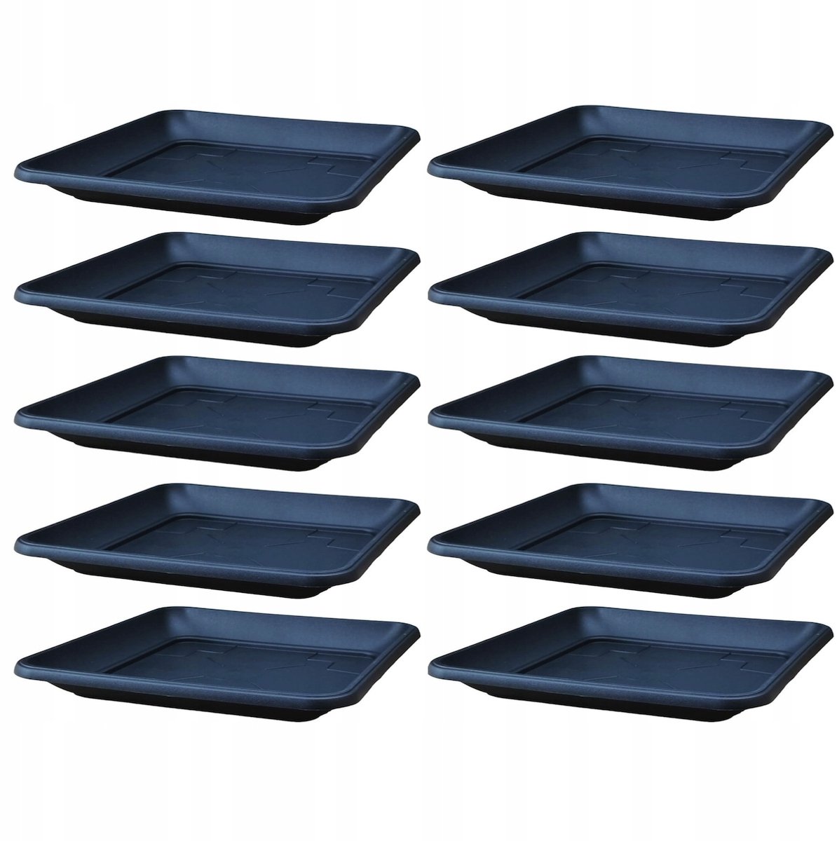 Terra Antraciet Plantenschotels Vierkant 41cm - Set van 10