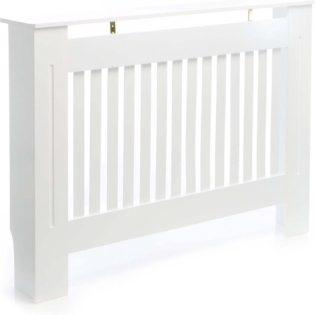 QUOVO® Radiatorbekleding - Radiatoromkasting - Radiatorombouw - Ombouw Verwarming – Radiatorhoes – Verwarmingshoes – Radiator Afdekking – Wit - 112 x 19 x 82 cm