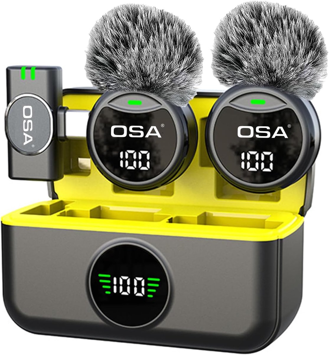 Lavalier-microfoon - draadloos - USB-C mini-microfoon - 40 uur batterij voor video-opnames - ShopVlot