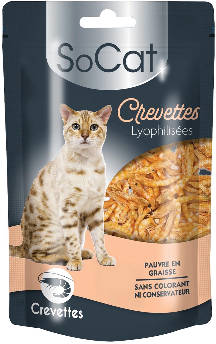 Kattenlekkernij van gefrierdroogde garnalen - 20 g