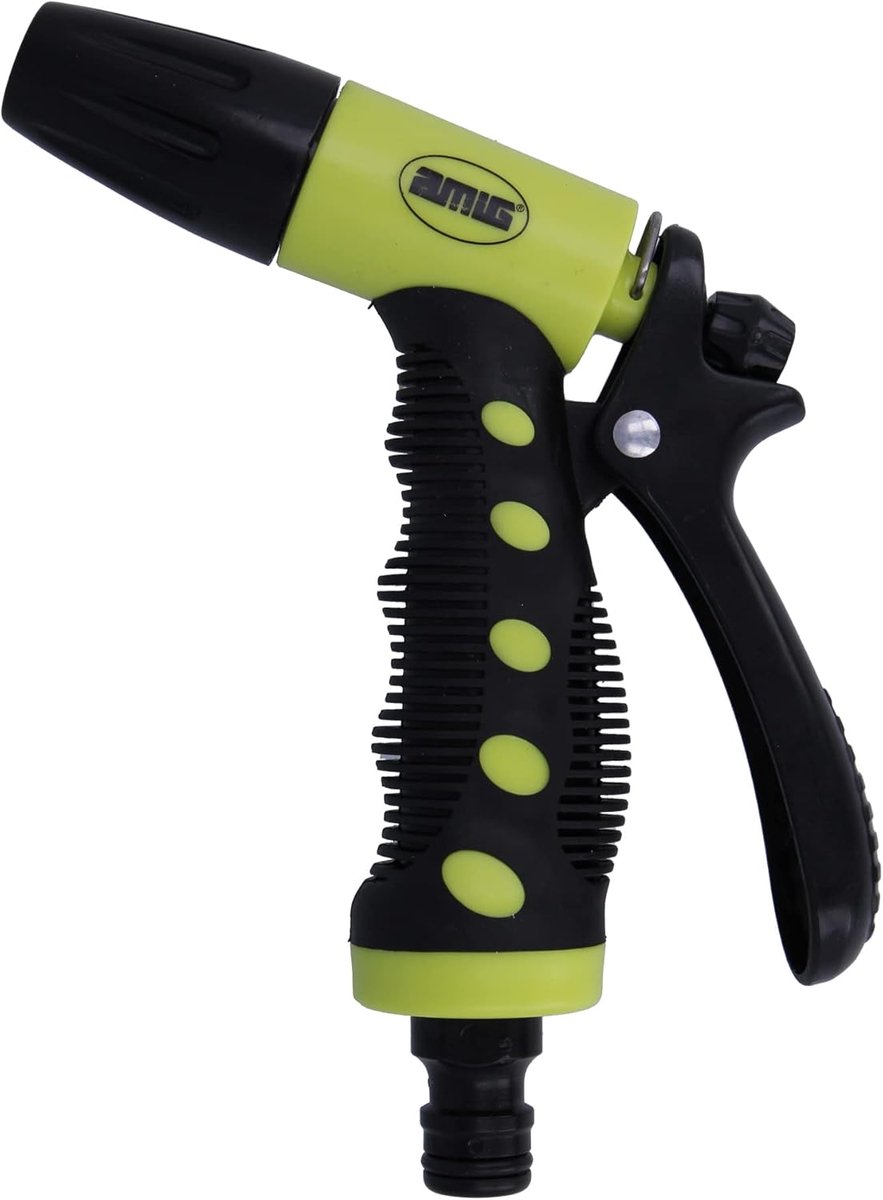 Gieter 150 mm - verstelbaar - pistachegroen en zwart - eenvoudig instelbare waterstraal - ShopVlot