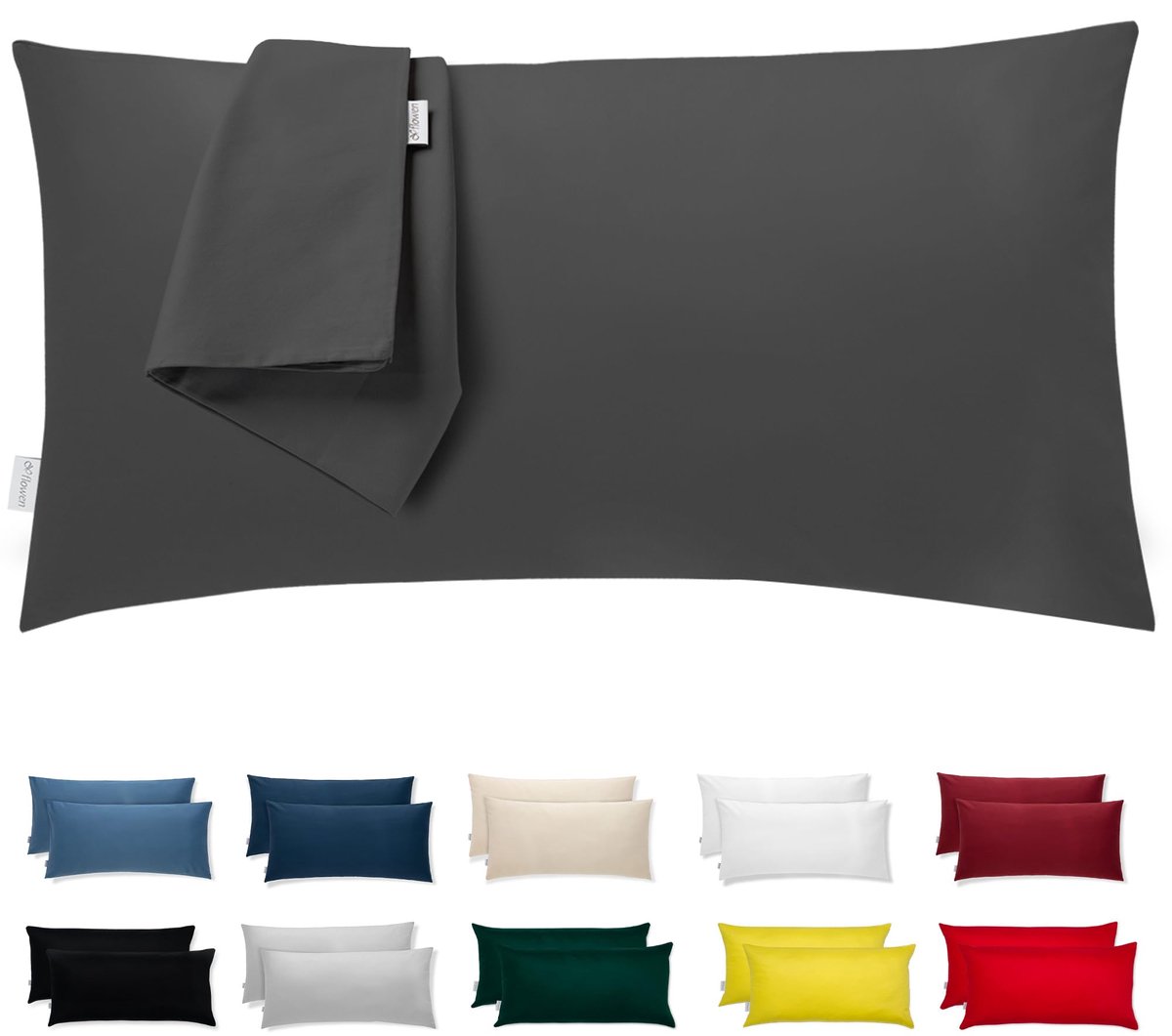 Kussensloop Set van 2 - 40x80 cm - 100% Polyester Microvezel - Hypoallergeen en Ademend - ShopVlot