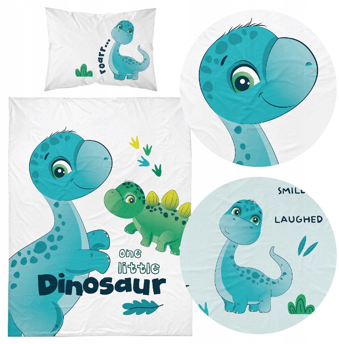 Maya Moo Kinderbeddengo 100x135cm 2-delig Katoen Dino