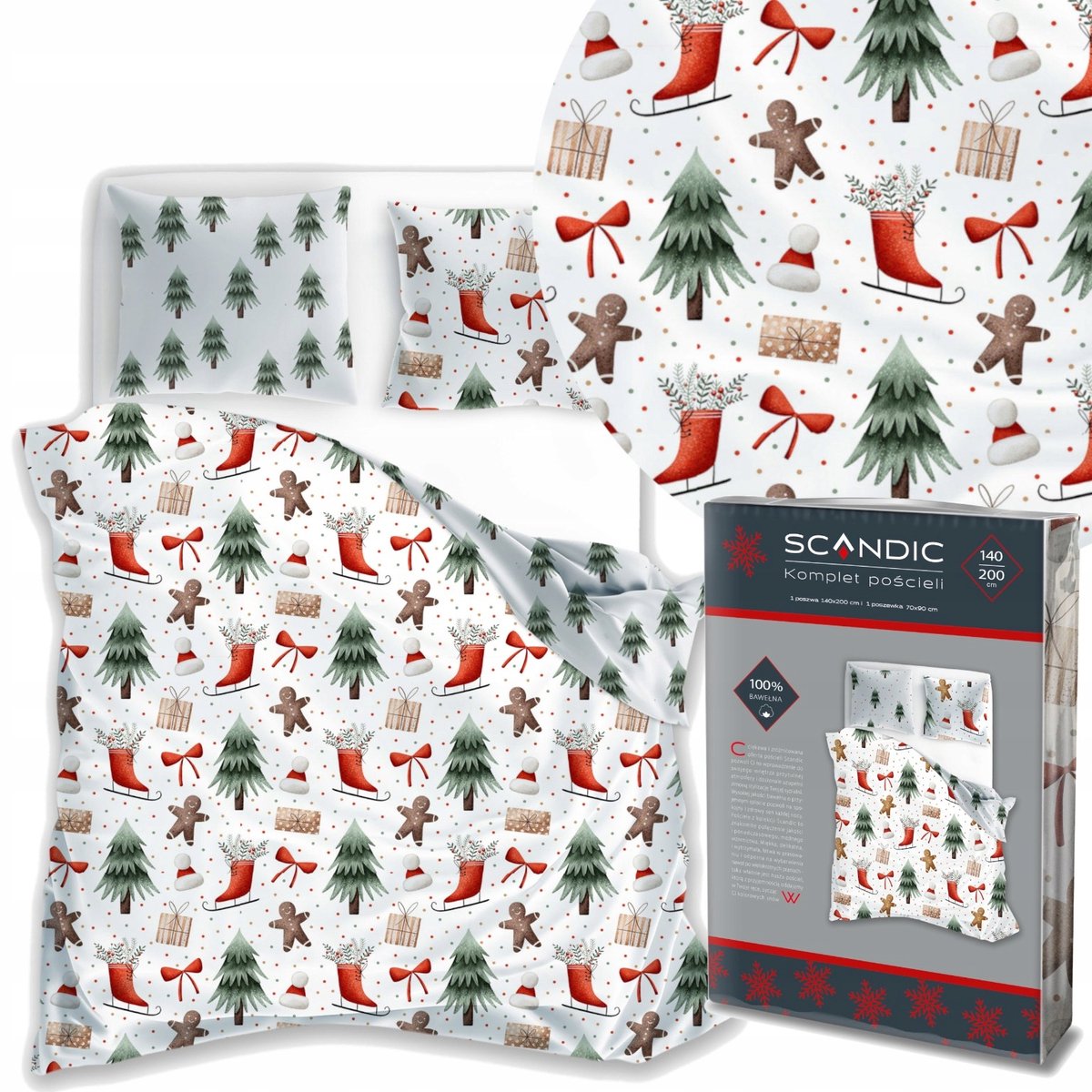 Kerst Kinderbeddengoed Katoen 140x200 cm - Cadeau idee