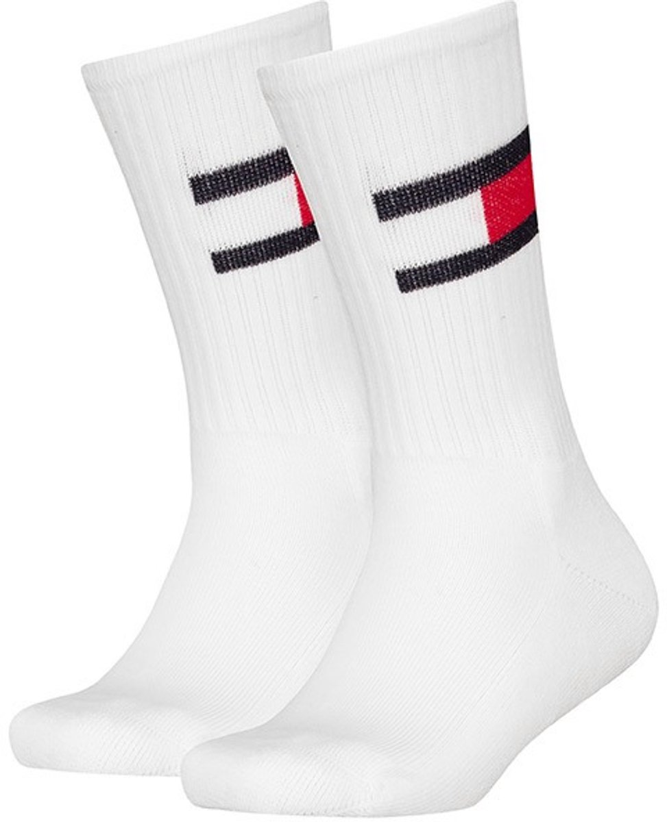 Tommy Hilfiger Kinder Sportsokken 2-Pack Wit