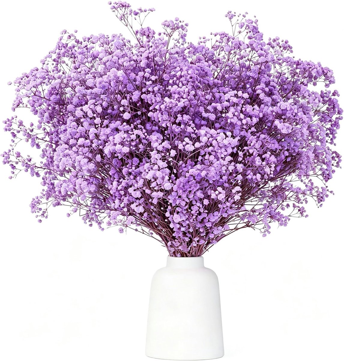 43 cm babyadem gedroogde bloemen, meer dan 3500 paarse bloemen, natuurlijke gypsophila takken voor doe‑het‑zelf krans - ShopVlot