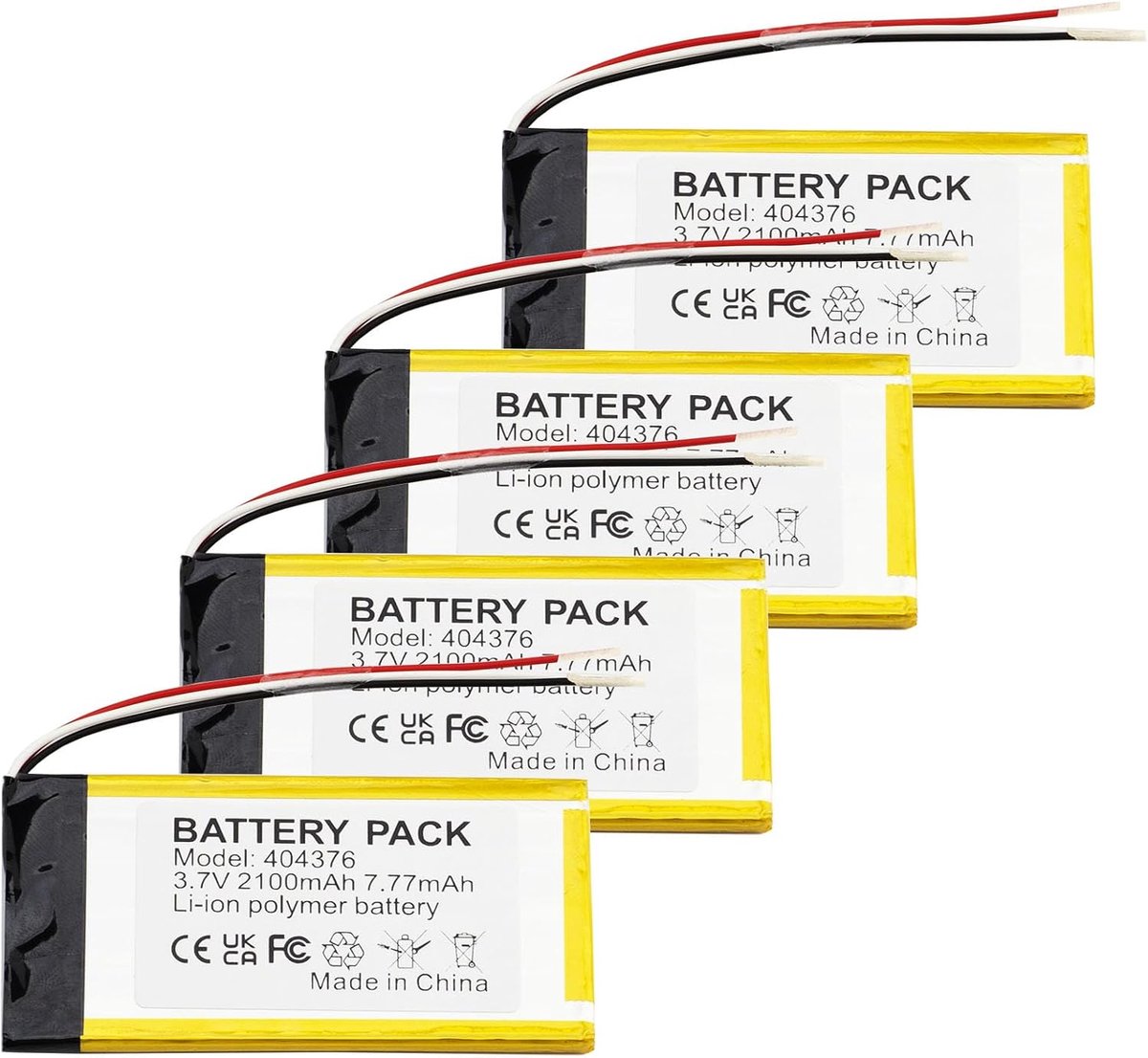 Lithium polymer battery 3.7 V 2100 mAh 404376 rechargeable with JST connection, used for DIY and various small - ShopVlot