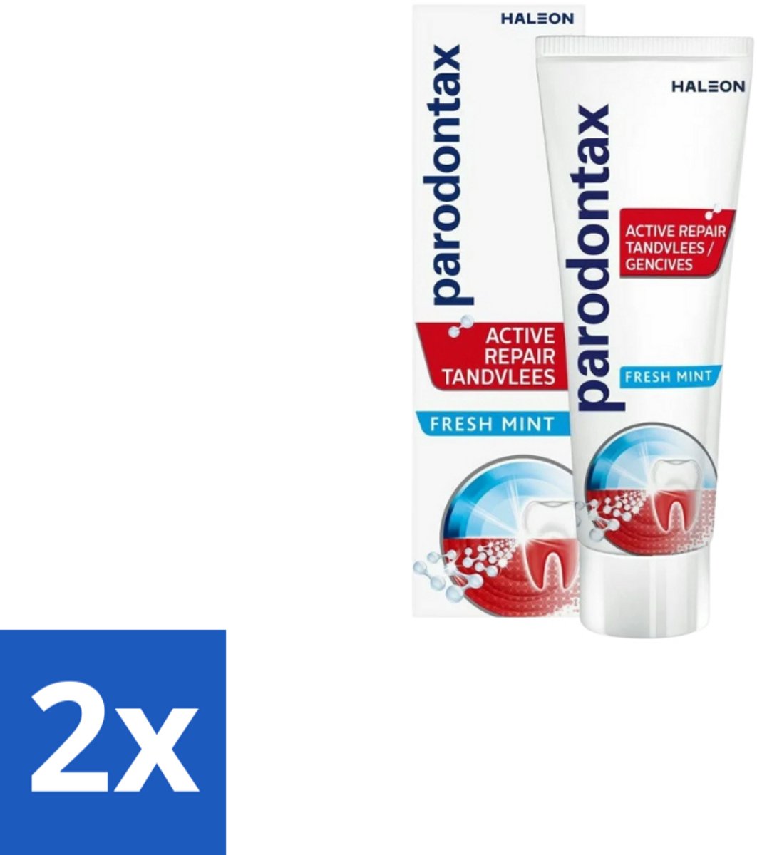 Parodontax - Tandpasta - Active Repair Tandvlees - Fresh Mint - 75 ml - Voordeelverpakking - 2 stuks