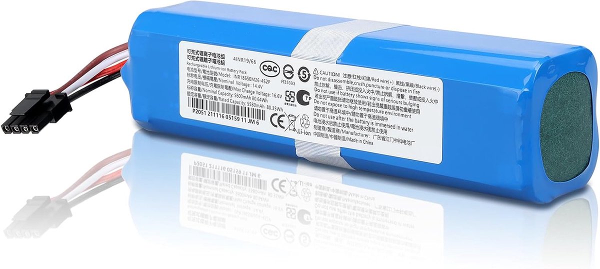Vervangende batterij Eufy Robovac L70 Hybrid - INR18650 M26-4S2P - Veiligheidsfuncties - Lange levensduur - ShopVlot
