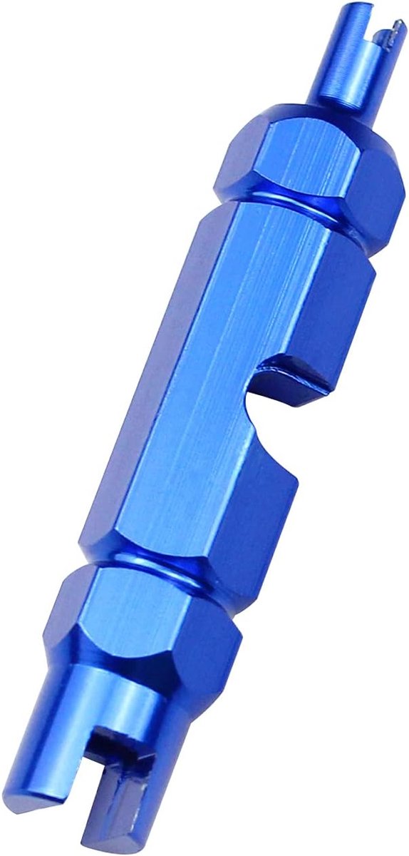Fiets Ventielkern Verwijderingsgereedschap - Ventielkernverwijderaar voor Fietsen - Gereedschap voor MTB en Racefiets (Blauw)