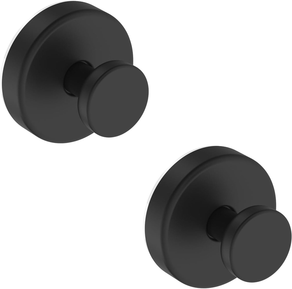 2 stuks Zuignaphaak Zonder Boren – Vacuüm Handdoekhaak voor Badkamer – Verwijderbare Haak voor Glas, Tegels en Gladde Oppervlakken – RVS – Zwart