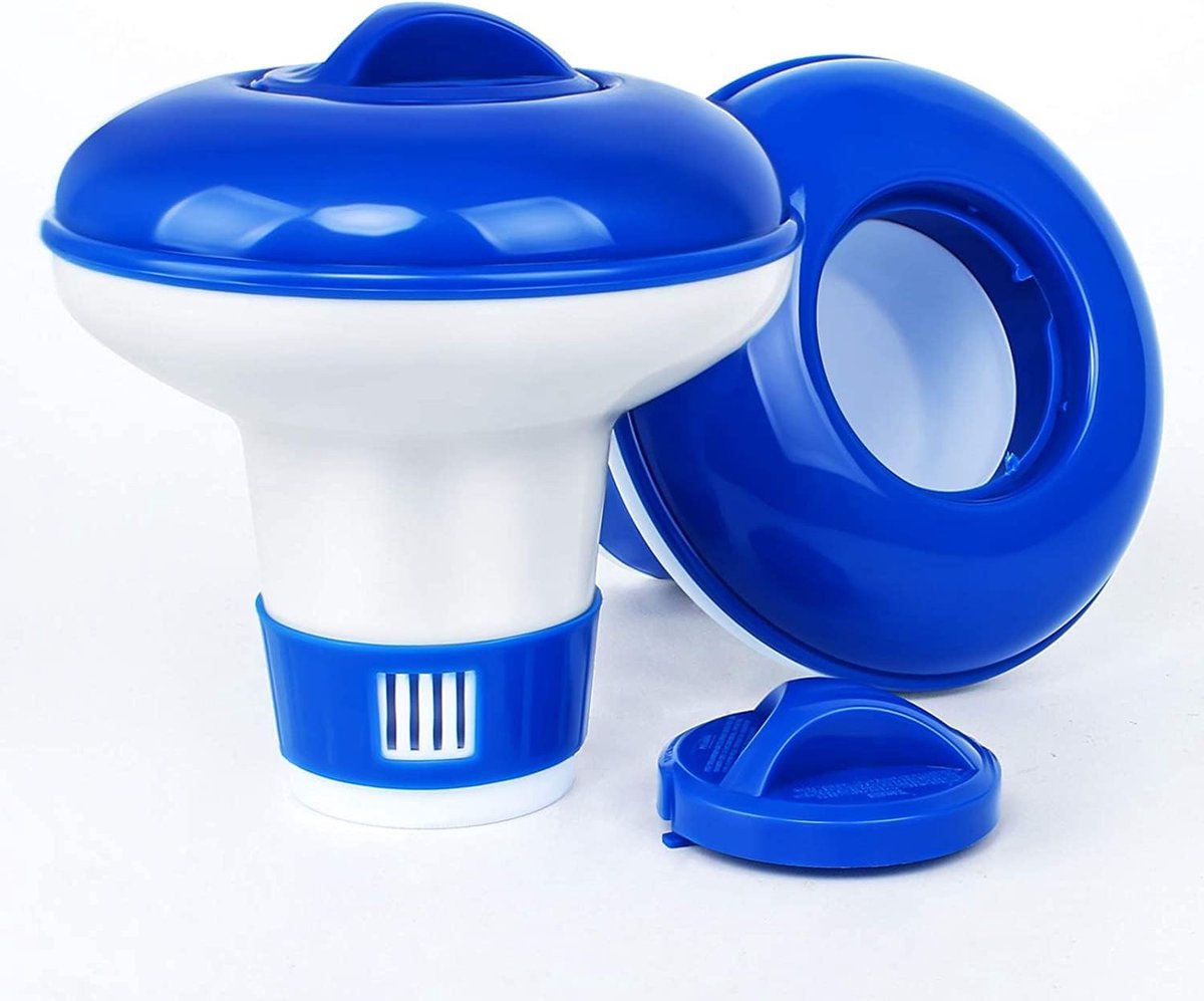 2 Pcs Dispensing Floats Pool Dispenser Floating Chlorine Dispenser Automatic Chemical Swimmer - ShopVlot