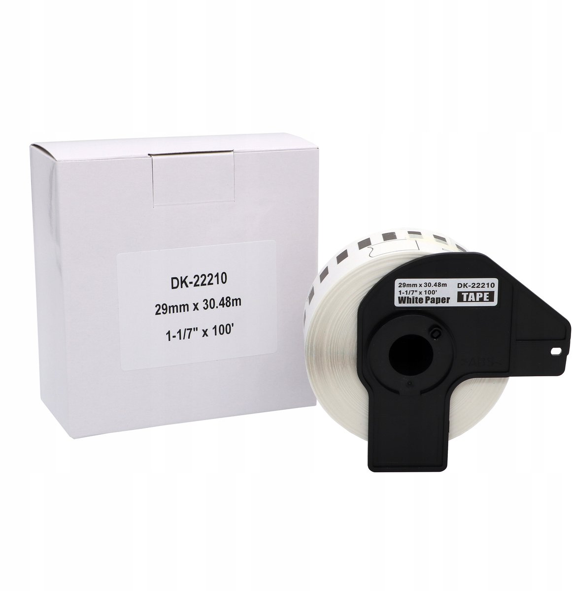 Brother DK-22210 Thermische Labelrol 29mm x 30,48m - Wit