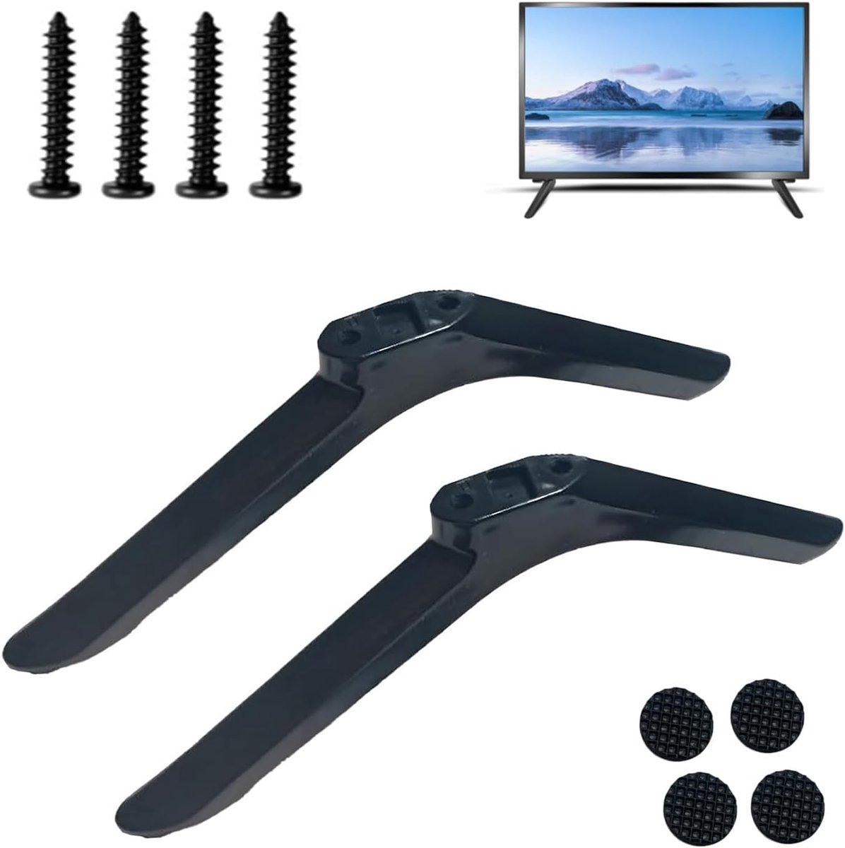 Stand for TV, Universal Stand for TV, TV base with fixing screws and non-slip rubber mats for 32-40 inches - ShopVlot