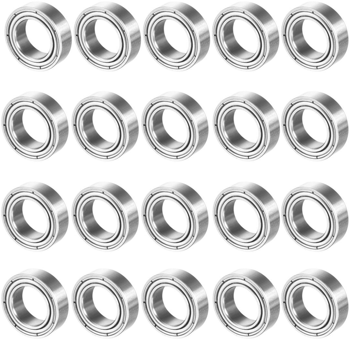 sourcingmap 20pcs MR106ZZ 6mmx10mmx3mm Double Shielded Miniature Deep Groove Ball Bearings - ShopVlot