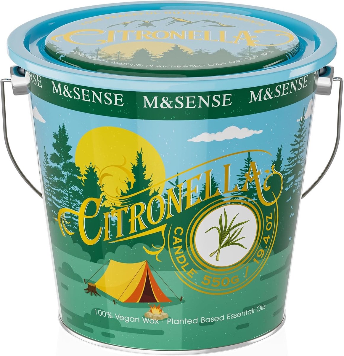 Citronella-kaars - Citronella - Citroengras - Sojakaars met Natuurlijke Citroengrasolie - Voor Buiten