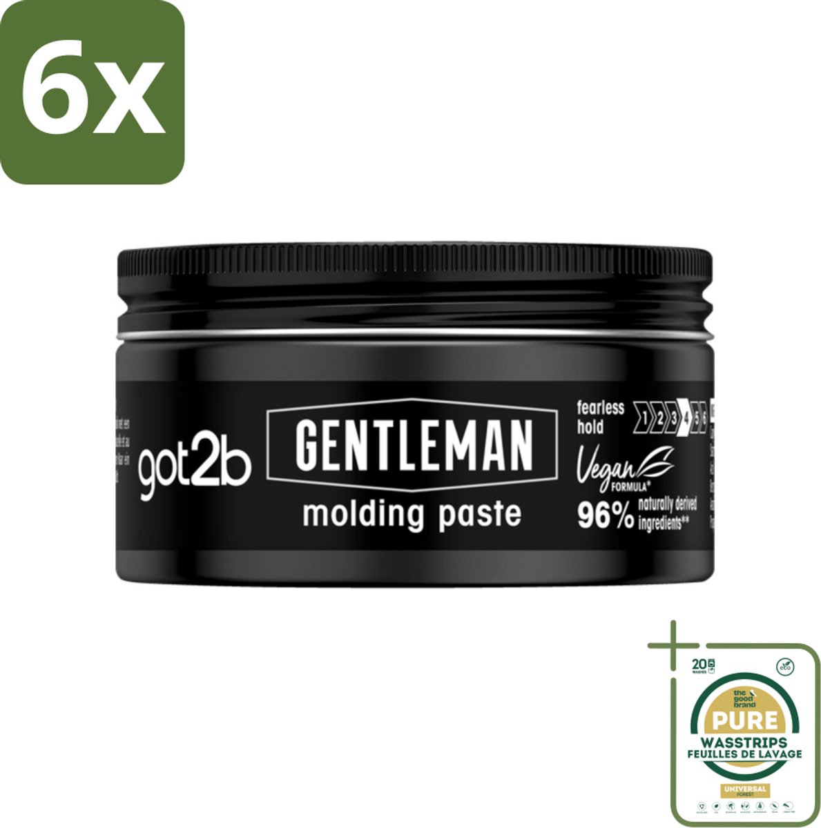 Got2B - Molding Paste - Gentleman - 100 ml - Voordeelverpakking - 6 stuks - Natuurlijke finish - Hold