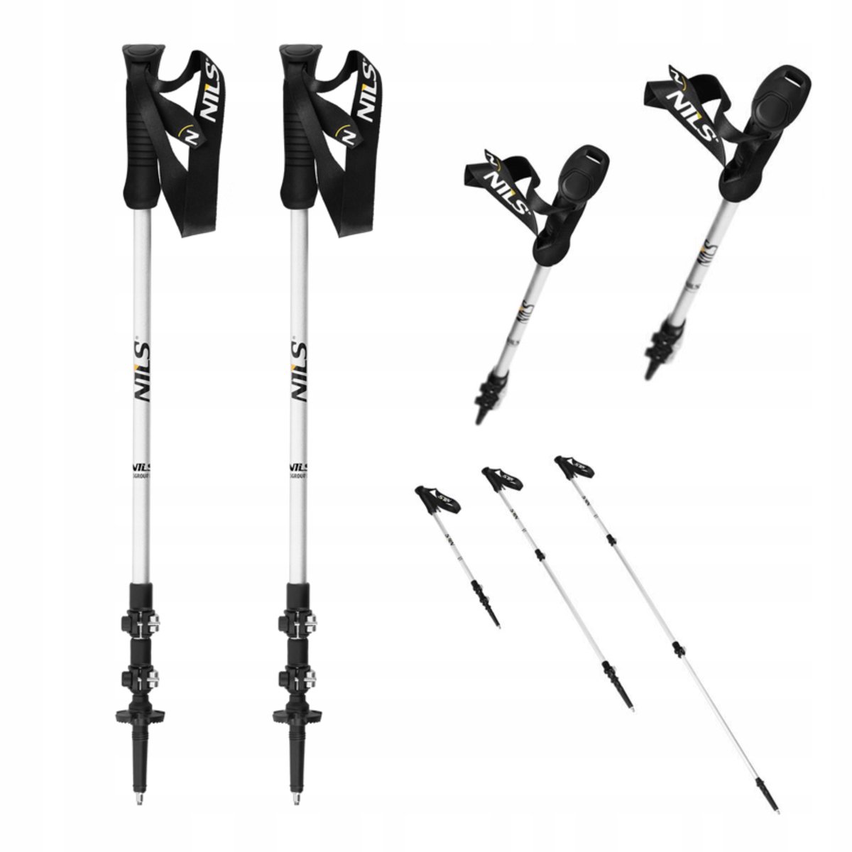 Nils TK8602 Trekkingstokken Nordic Walking Wit - Verstelbaar