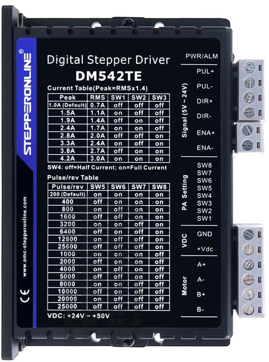 Stepper motor driver 1.0-4.2A - 24-50VDC - voor Nema 17 en 23 motoren - ideaal voor prijsgevoelige toepassingen - ShopVlot