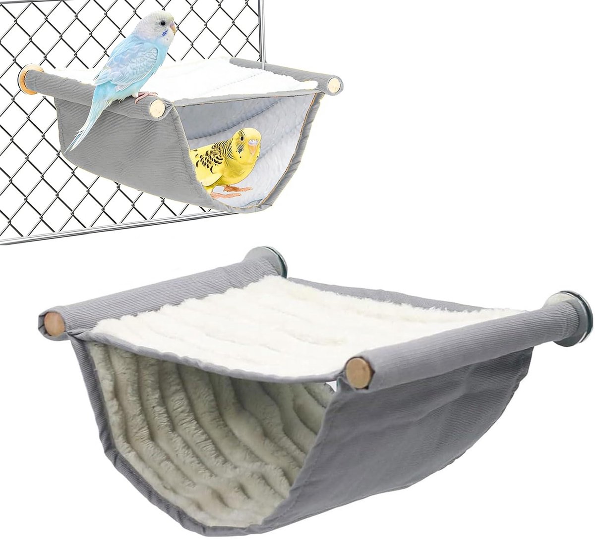Vogelhangmat voor Kleine Huisdieren - 2 Stuks, Geschikt voor Papegaaien en Finken