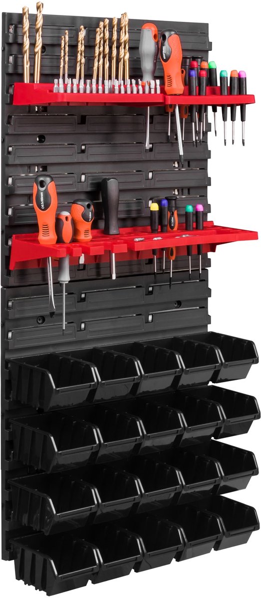 Gereedschapswand 39x78cm met Bakken en Houders - Werkplaats Organizer