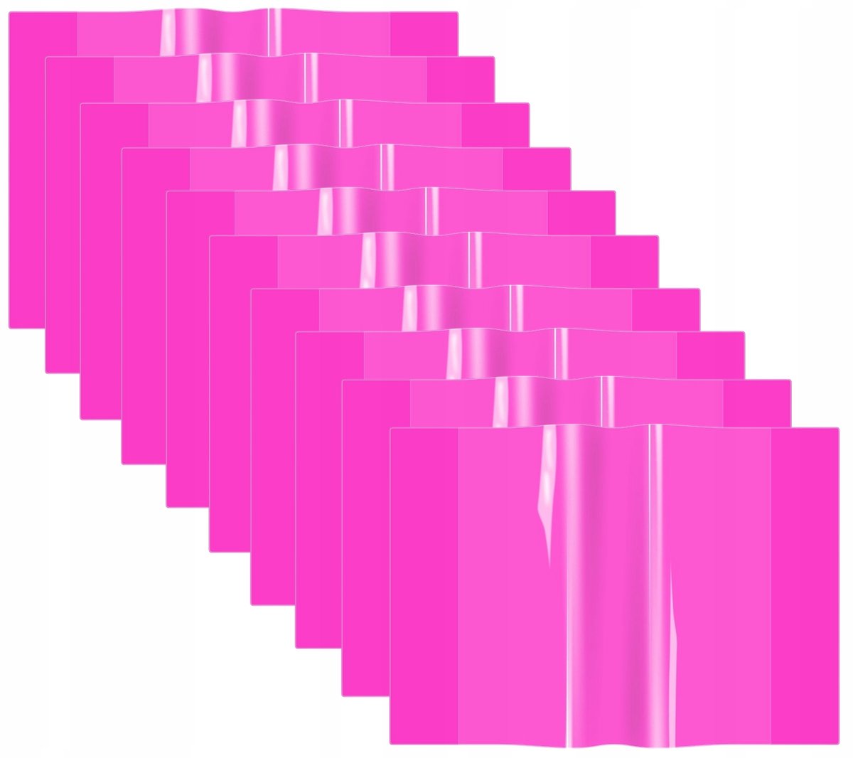 10x Neon Roze A5 Hoezen voor Schriften - Transparant