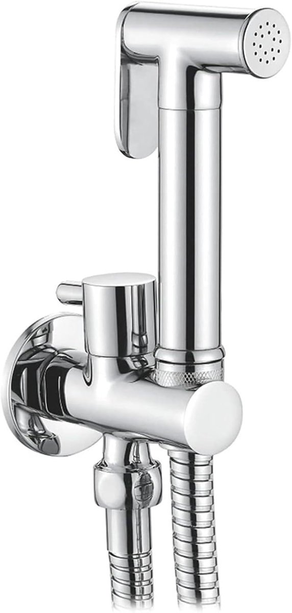 Taharet Muslugu Bidet Hand Shower Stainless Steel Hand Shower for Toilet with Hose and Holder for Standard G1/2 - ShopVlot