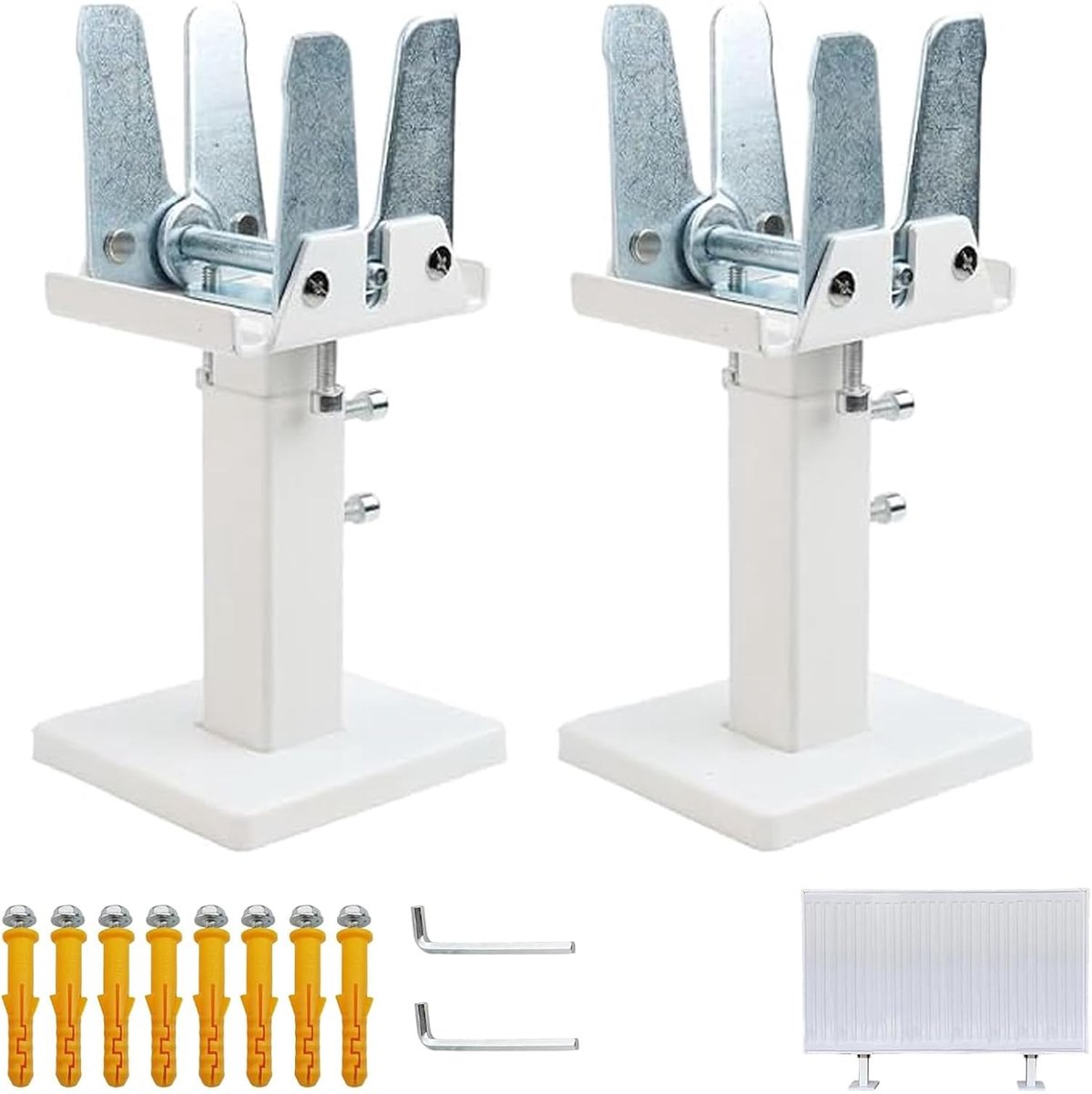 Radiator Mount, 2 Pieces Radiator Base Stand, 14-21 cm, Adjustable - ShopVlot