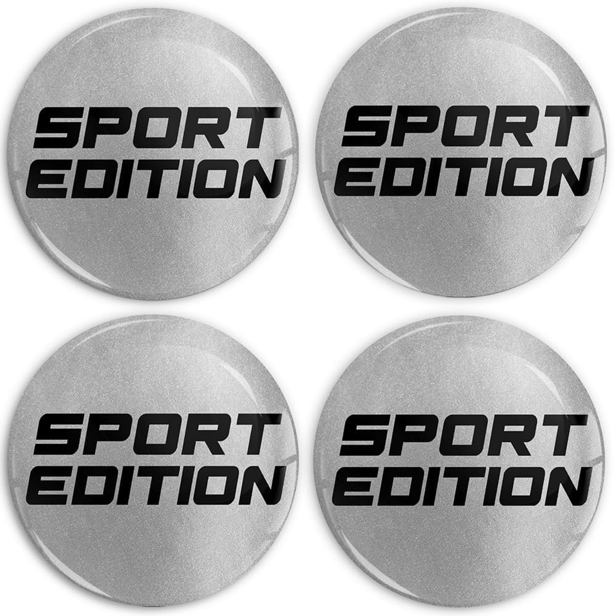 A6770 Wheel Hub Caps 4 x 70 mm Wheel Hub Caps Wheel Stickers Sport Edition Black and Silver - ShopVlot