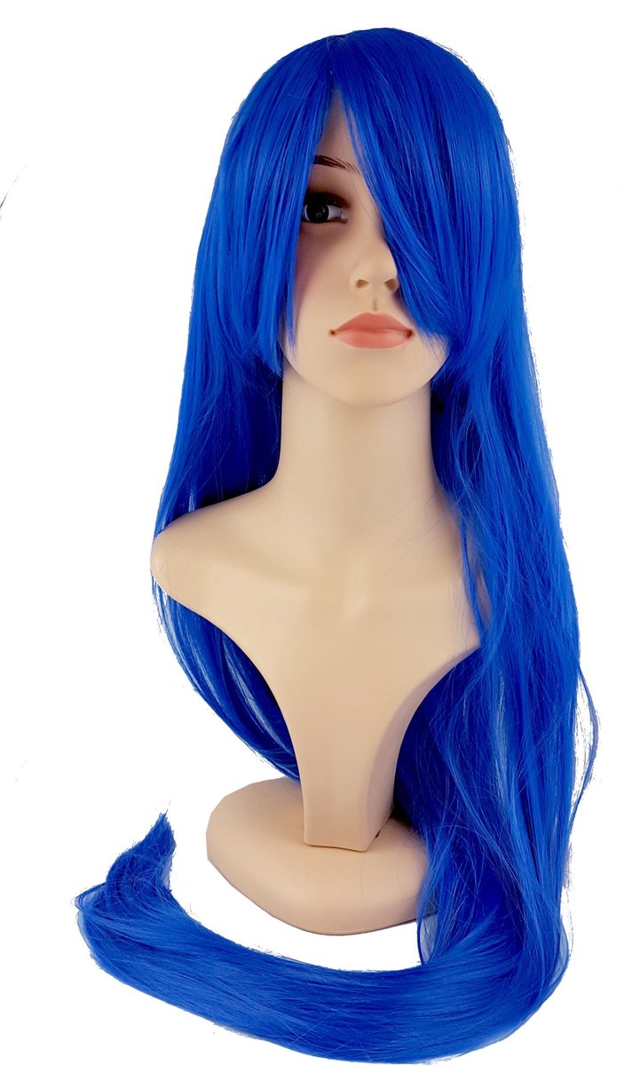 Cosplay Pruik Lange Blauwe Anime Manga Pruik 100 cm