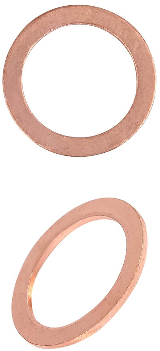 Koperen afsluitringen 22mm x 30mm x 1.5mm - 2-pack - Geschikt voor M22 schroeven - ShopVlot