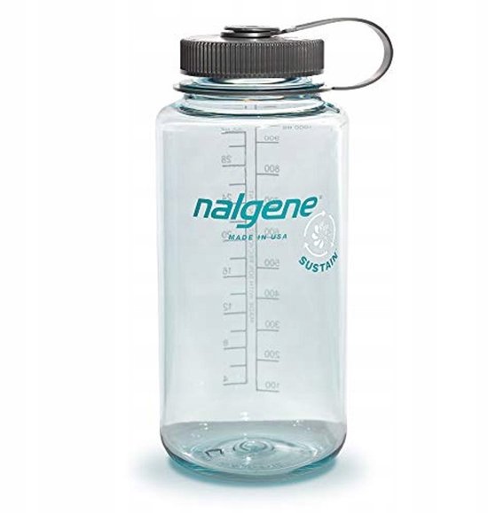 Nalgene - Wide Mouth Bottle - drinkfles - waterfles - lekvrij - 1000ml - BPA free - SUSTAIN - Seafoam