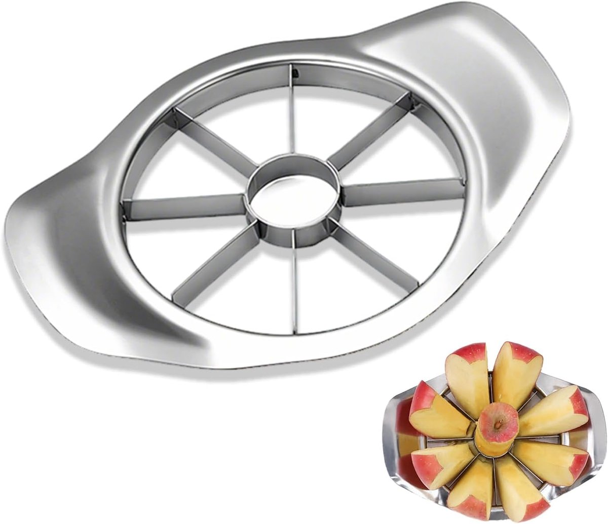 2 stuks - Fruitsnijder - Roestvrijstalen appelsnijder, pitverwijderaar en fruitsparer - Keuken- en huishoudgadget - 11*15 cm