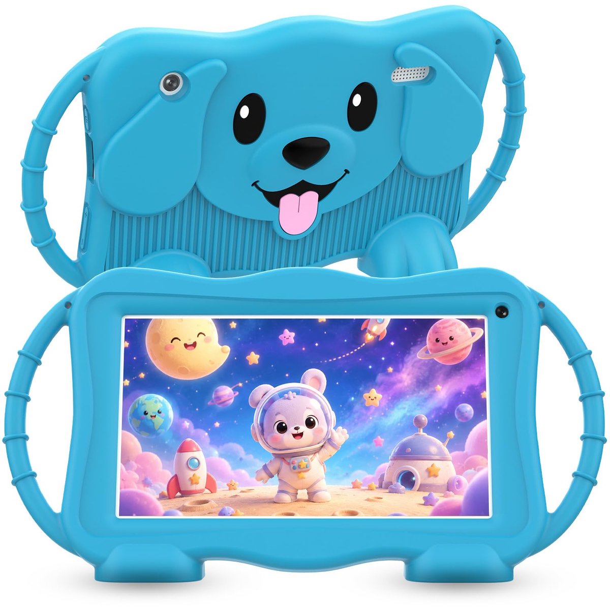 VESWWE Kids Tablet 7 inch Android Tablet for Kids 32GB Kindertablet met WiFi Beschermhoes Ouderlijk Toezicht Dubbele - ShopVlot