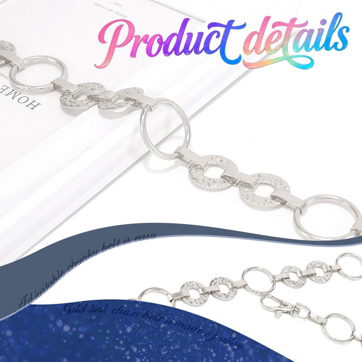 Gouden Ketting Riemen Link Riem Mode O-ring Taille Riem Accessoires Voor Womenn - ShopVlot