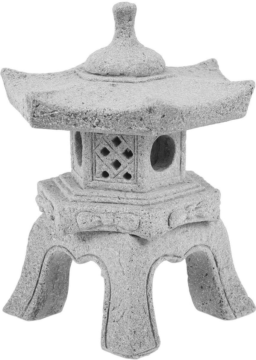 Solidchoice - Miniatuur Pagodelantaarnbeeld - Zandsteenstijl Tuindecoratie