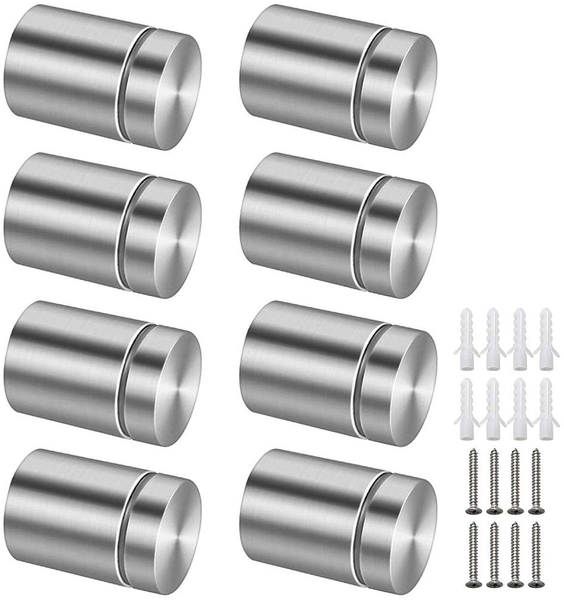 Solidchoice - 8 Stuks RVS Bevestigingsbouten voor Wandbevestiging