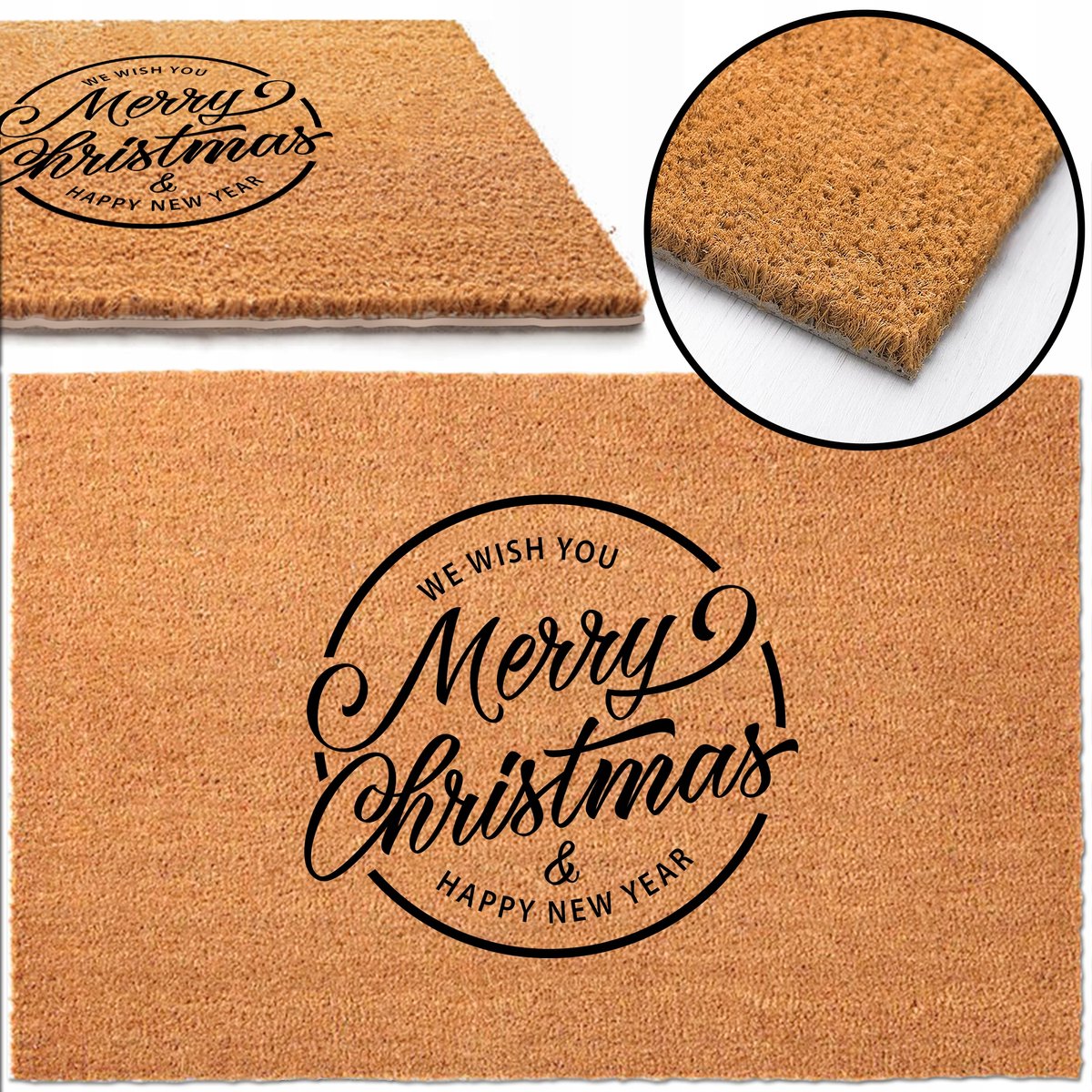 Kokosmat Deurmat 40x60 cm - Diverse kerst- en feestelijke designs
