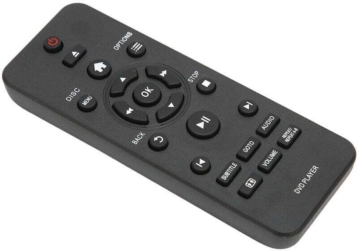Universele dvd-afstandsbediening, geschikt voor de dvd-spelers RC-5721 en DVP3670K.