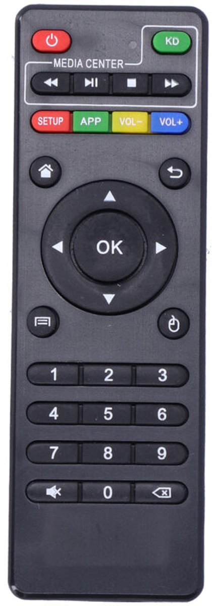 Afstandsbediening voor tv-box, draagbare infrarood afstandsbediening van ABS, compatibel met Android X96/X96mini/X96w