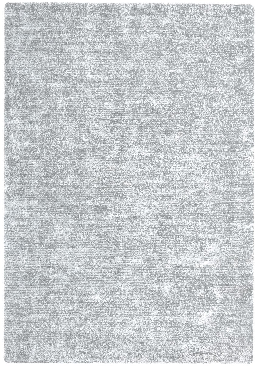 Padiro laagpolig vloerkleed 160 x 230 cm - grijs / zilver - modern abstract design - geschikt voor vloerverwarming - van polyester