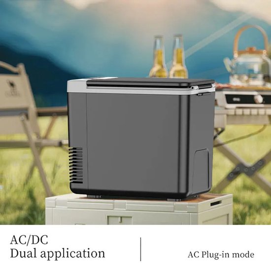 Reky Koelkast - Elektrische koelbox - Koelbox - Koelkast tafelmodel - Auto koelkast - Vriezer - Compressor - Zwart - 12V auto - 10L van Reky — afbeelding 2